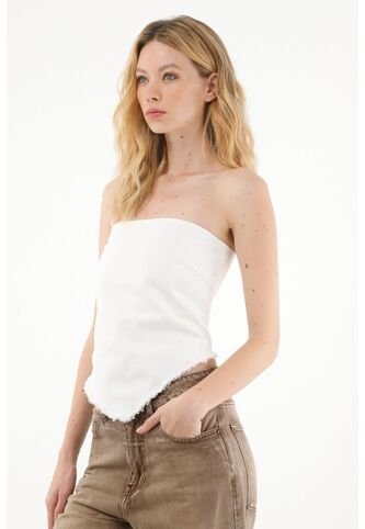 Tennis Camisa Strapless En 100% Algodón Para Mujer Tennis