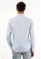 Camisa Azul A Rayas Para Hombre de Tennis