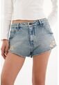 Tennis Short En Denim Con Rotos Y Desgastes Para Mujer de Tennis