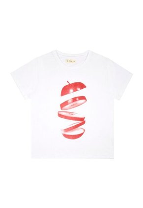 Tennis Camiseta Blanca Con Estampado Frontal Para Mujer