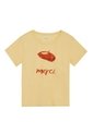 Tennis Camiseta Amarilla Manga Corta Para Mujer de Tennis