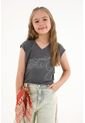 Camiseta Gris Con Estampado De Moto Para Niña de Tennis
