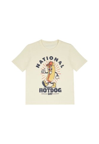 Camiseta Crudo Con Estampado Para Niño Tennis