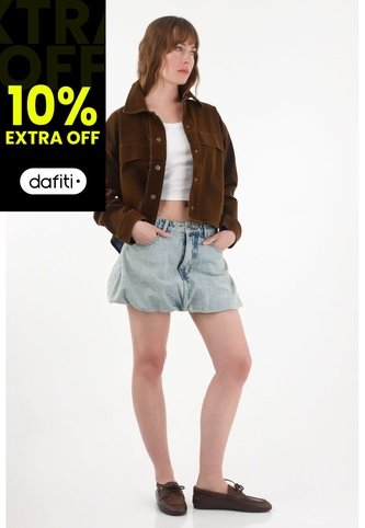 Tennis Falda Corta En Denim Tipo Globo Azul Para Mujer Tennis