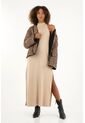 Vestido Crudo Largo Con Aberturas En Costados Para Mujer de Tennis