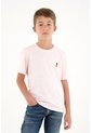 Camiseta Con Bordado Localizado Rosada Para Niño de Tennis