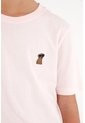 Camiseta Con Bordado Localizado Rosada Para Niño de Tennis