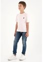Camiseta Con Bordado Localizado Rosada Para Niño de Tennis