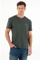Tennis Camiseta Azul Con Bordado Decorativo Para Hombre de Tennis