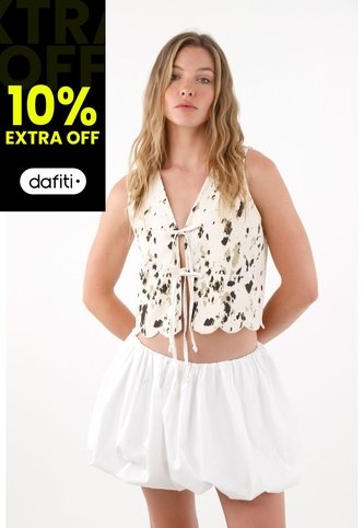Tennis Falda Corta Tipo Globo Blanca Para Mujer Tennis