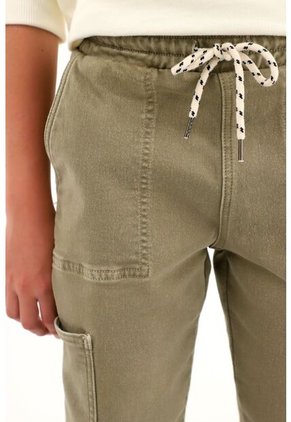 Jean Estilo Jogger Verde Para Niño