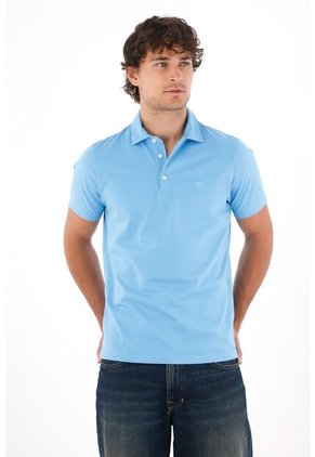 Tennis Polo Azul Con Raqueta Para Hombre