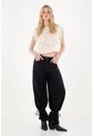 Tennis Jean Wide Leg Con Amarres En Bota Negro Para Mujer de Tennis
