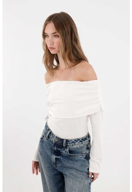 Tennis Camiseta Cuello Bandeja Crudo Para Mujer