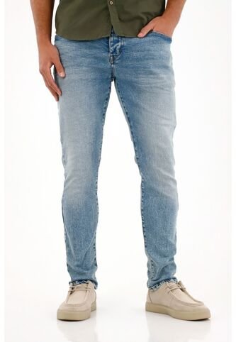 Tennis Jean Skinny Tiro Medio Azul Para Hombre Tennis