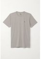 Tennis Camiseta Básica Manga Corta Gris Con Detalle Frontal Para Hombre de Tennis