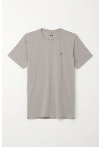 Tennis Camiseta Básica Manga Corta Gris Con Detalle Frontal Para Hombre Tennis
