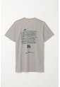 Tennis Camiseta Básica Manga Corta Gris Con Detalle Frontal Para Hombre de Tennis