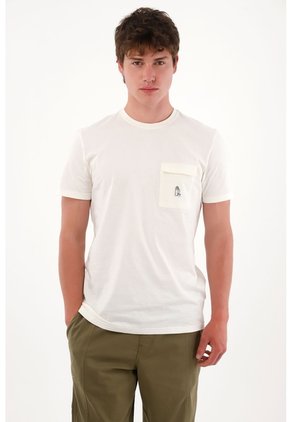 Tennis Camiseta Con Bolsillo De Tapa Crudo Para Hombre