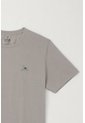 Tennis Camiseta Básica Manga Corta Gris Con Detalle Frontal Para Hombre de Tennis