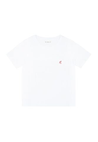 Tennis Camiseta Manga Corta Estampada Blanca Para Mujer Tennis