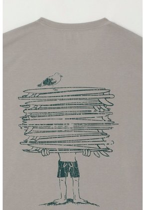 Tennis Camiseta Básica Manga Corta Gris Con Detalle Frontal Para Hombre