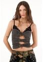 Tennis Camisa Strapless Azul Reversible Para Mujer de Tennis
