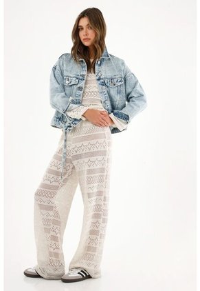 Tennis Buzo Crudo Con Diseño Tipo Crochet Para Mujer