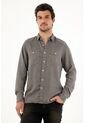 Tennis Camisa Clásica Gris Con Bolsillos Delanteros Para Hombre de Tennis