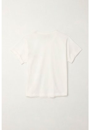 Camiseta Básica Manga Corta Crudo Para Niña