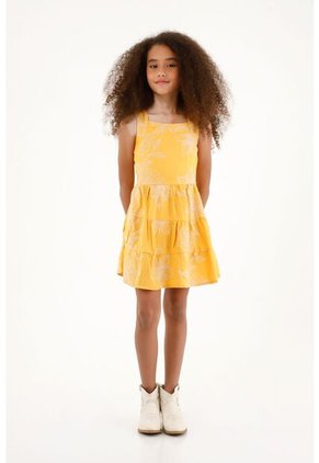 Vestido Amarillo Con Boleros Para Niña