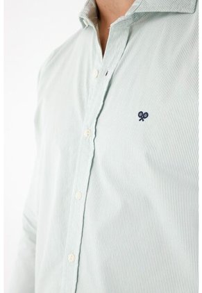 Tennis Camisa Clásica Con Raqueta Con Acabado Mate Para Hombre