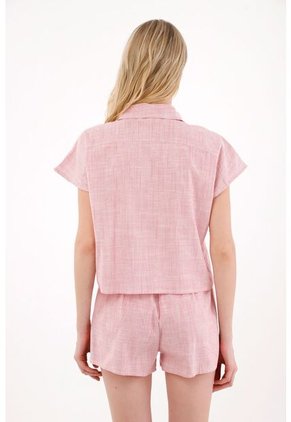 Tennis Pijama Con Manga Sisa Roja Para Mujer