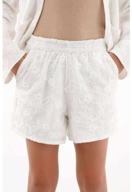 Bermuda Crudo En Ojalillo Para Niña