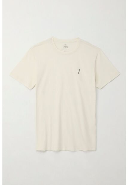 Tennis Camiseta Básica Con Mini Print Crudo Para Hombre