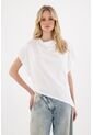 Tennis Camiseta Manga Sisa Con Ruedo Asimétrico Blanca Para Mujer de Tennis