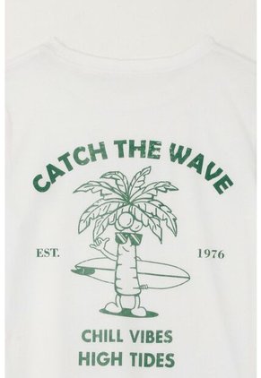 Camiseta Básica Con Estampado Blanca Para Niño