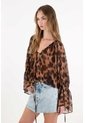 Tennis Camisa Animal Print Con Leve Transparencia Para Mujer de Tennis