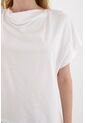 Tennis Camiseta Manga Sisa Con Ruedo Asimétrico Blanca Para Mujer de Tennis