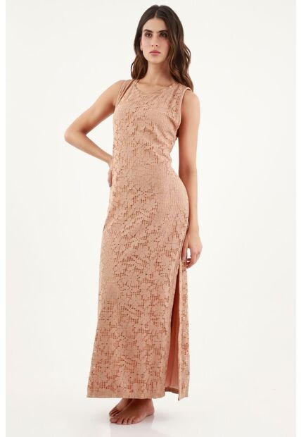 Vestido Recto Café Para Mujer