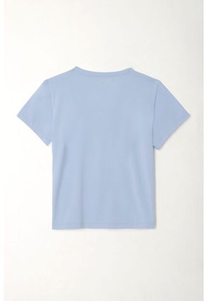 Tennis Camiseta Básica Cuello En V Azul Para Mujer