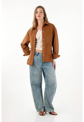 Tennis Abrigo Manga Larga Café Para Mujer