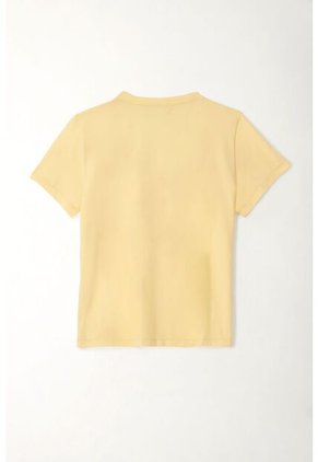 Tennis Camiseta Básica Cuello En V Amarilla Para Mujer