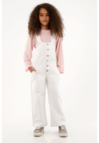 Overall Crudo Con Perilla De Botones Para Niña Tennis