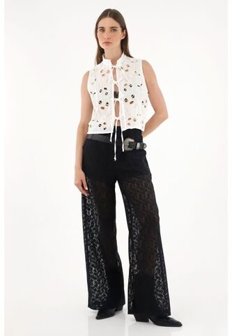 Tennis Chaleco De Tiras Y Bordados Para Mujer Tennis