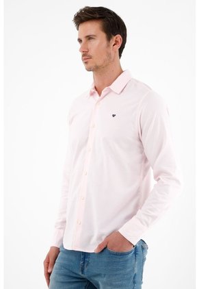 Camisa Rosada Manga Larga Para Hombre