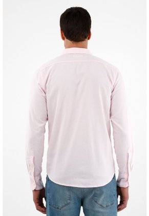 Camisa Rosada Manga Larga Para Hombre