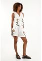 Tennis Bermuda Crudo Con Bordados Decorativos Para Mujer de Tennis