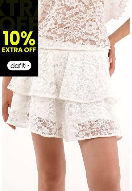Tennis Falda En Encaje Con Boleros Para Mujer
