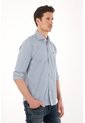 Tennis Camisa Azul Manga Larga Con Diseño A Rayas Para Hombre de Tennis